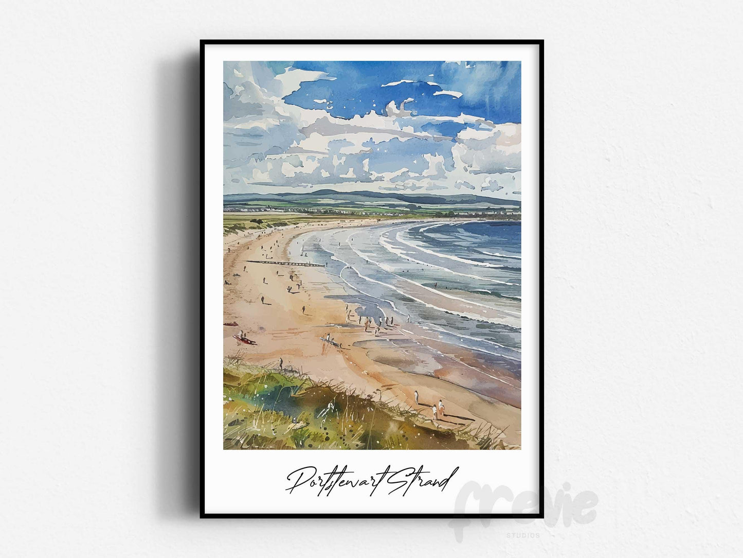 Portstewart Strand Travel Print, Frameless, Wall Art, Northern Ireland
