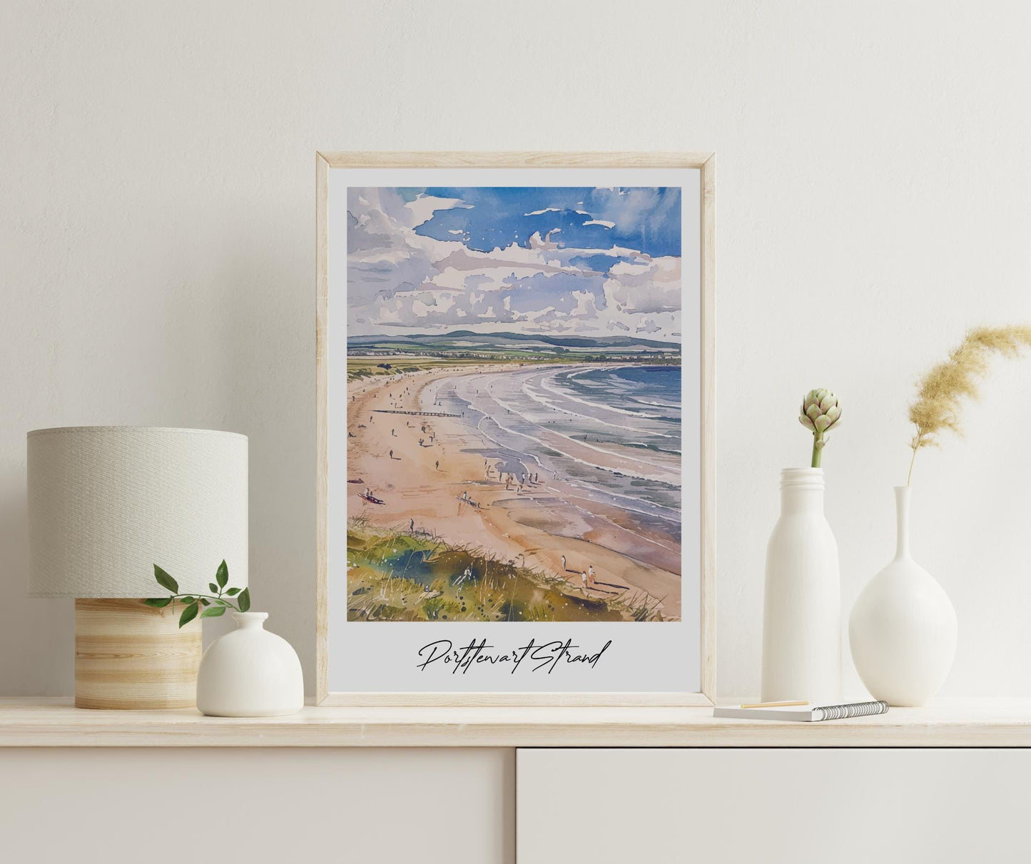 Portstewart Strand Travel Print, Frameless, Wall Art, Northern Ireland