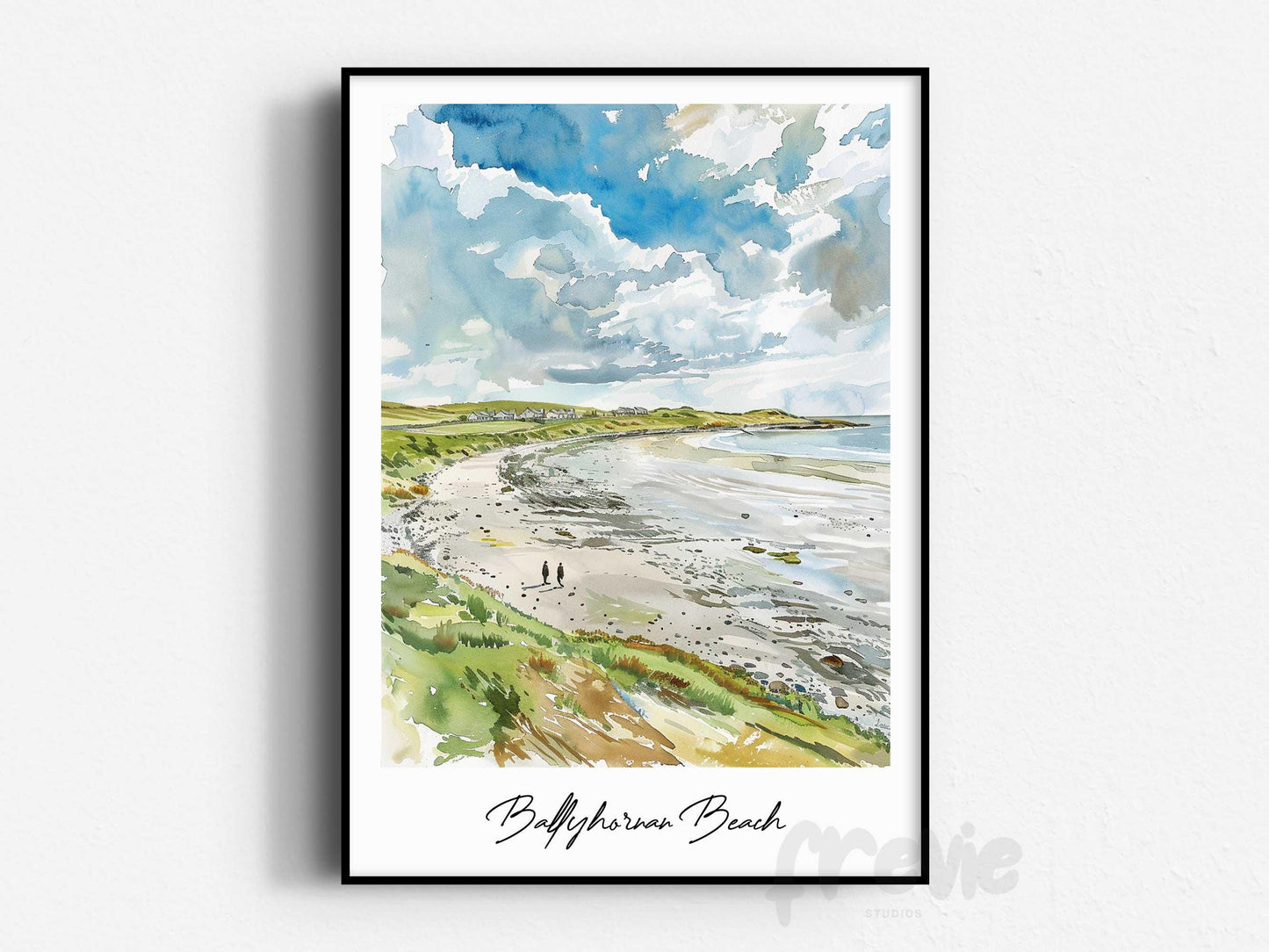 Ballyhornan Beach Travel Print, Frameless, Wall Art, Northern Ireland
