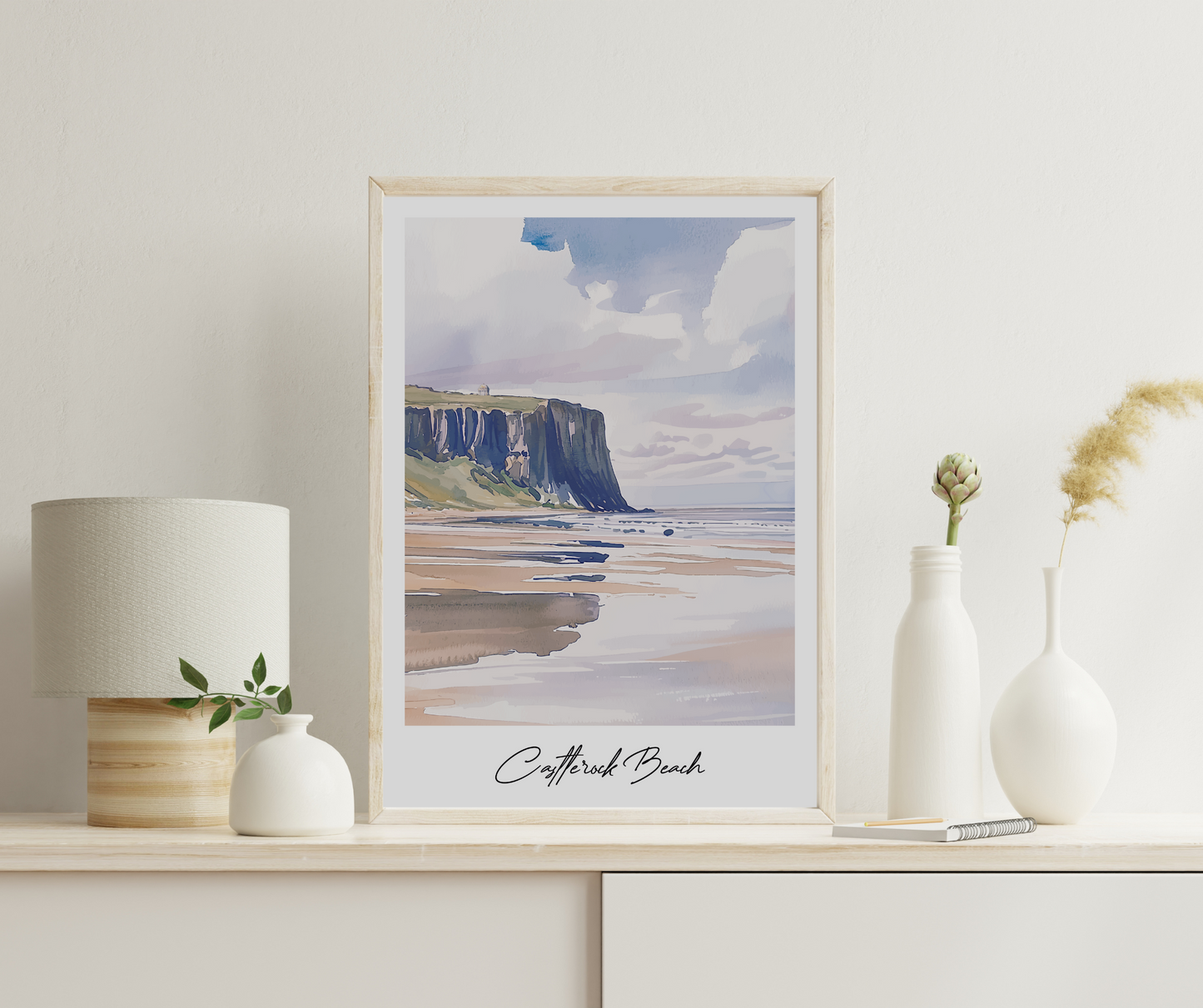 Castlerock Beach Travel Print, Frameless, Wall Art, Northern Ireland
