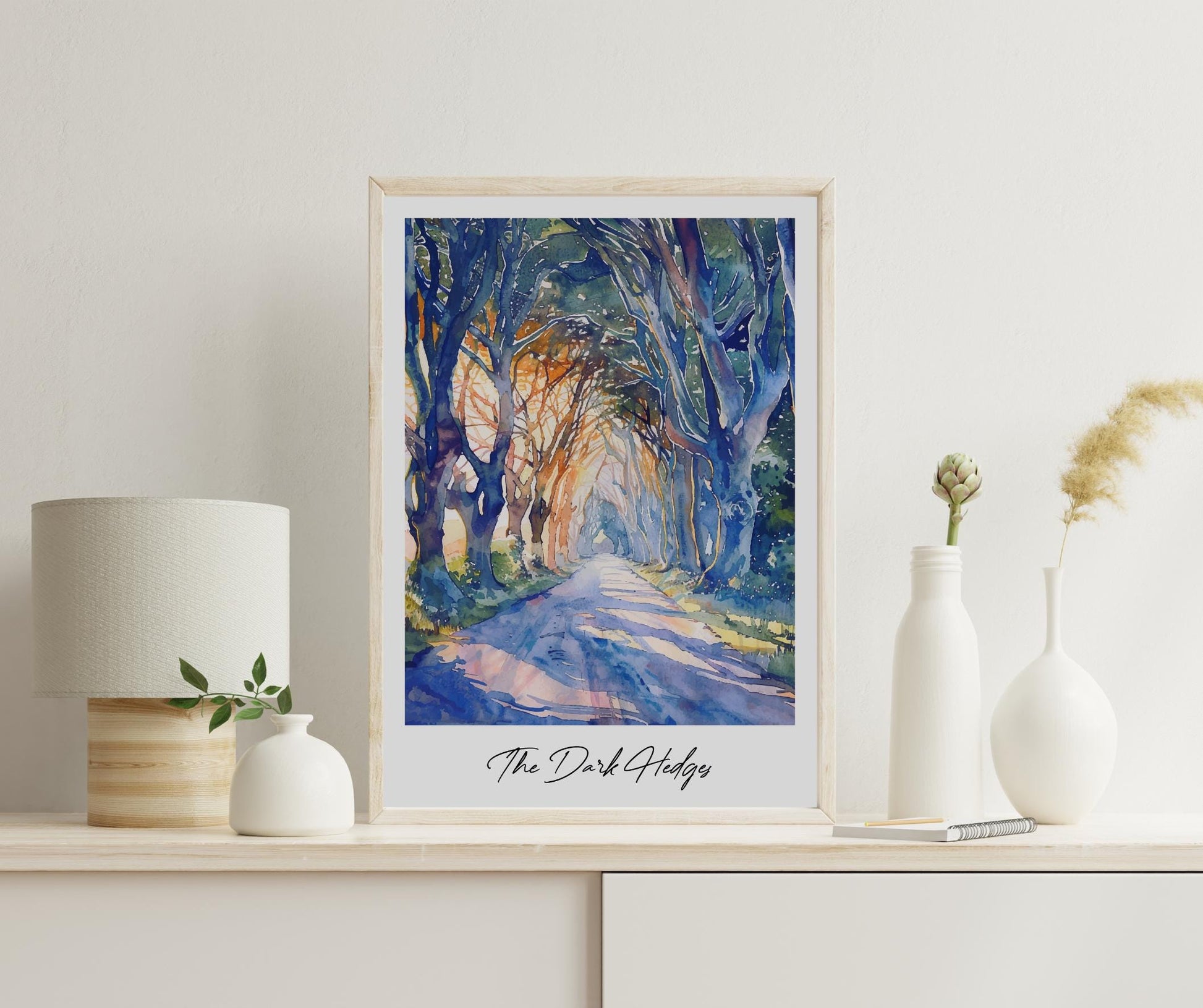 The Dark Hedges Travel Print, Frameless, Wall Art, Northern Ireland