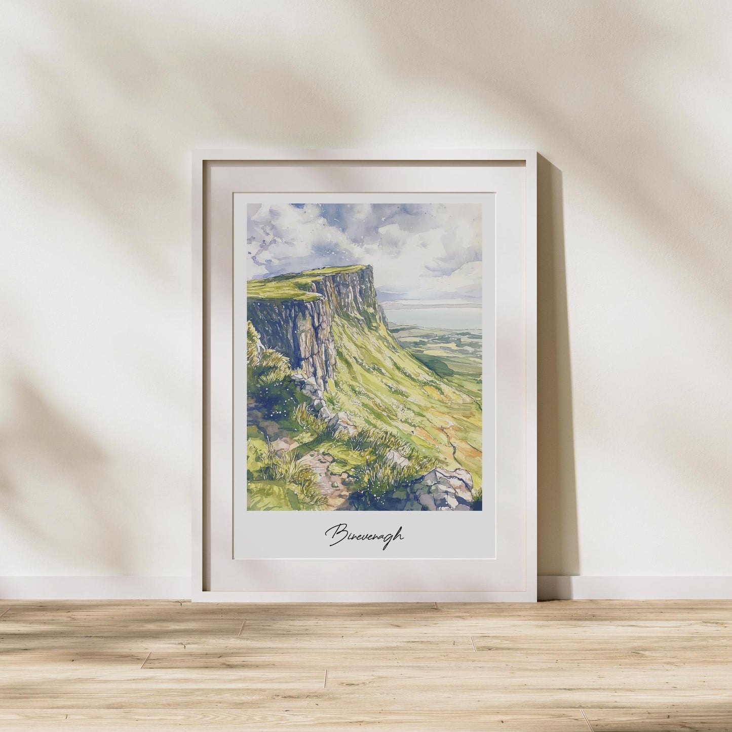 Binevenagh Travel Print, Frameless, Wall Art, Northern Ireland