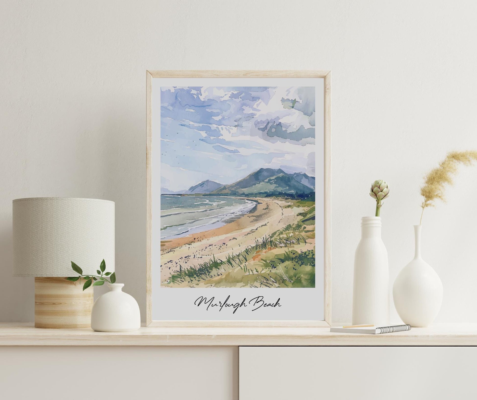 Murlough Beach Travel Print, Frameless, Wall Art, Northern Ireland