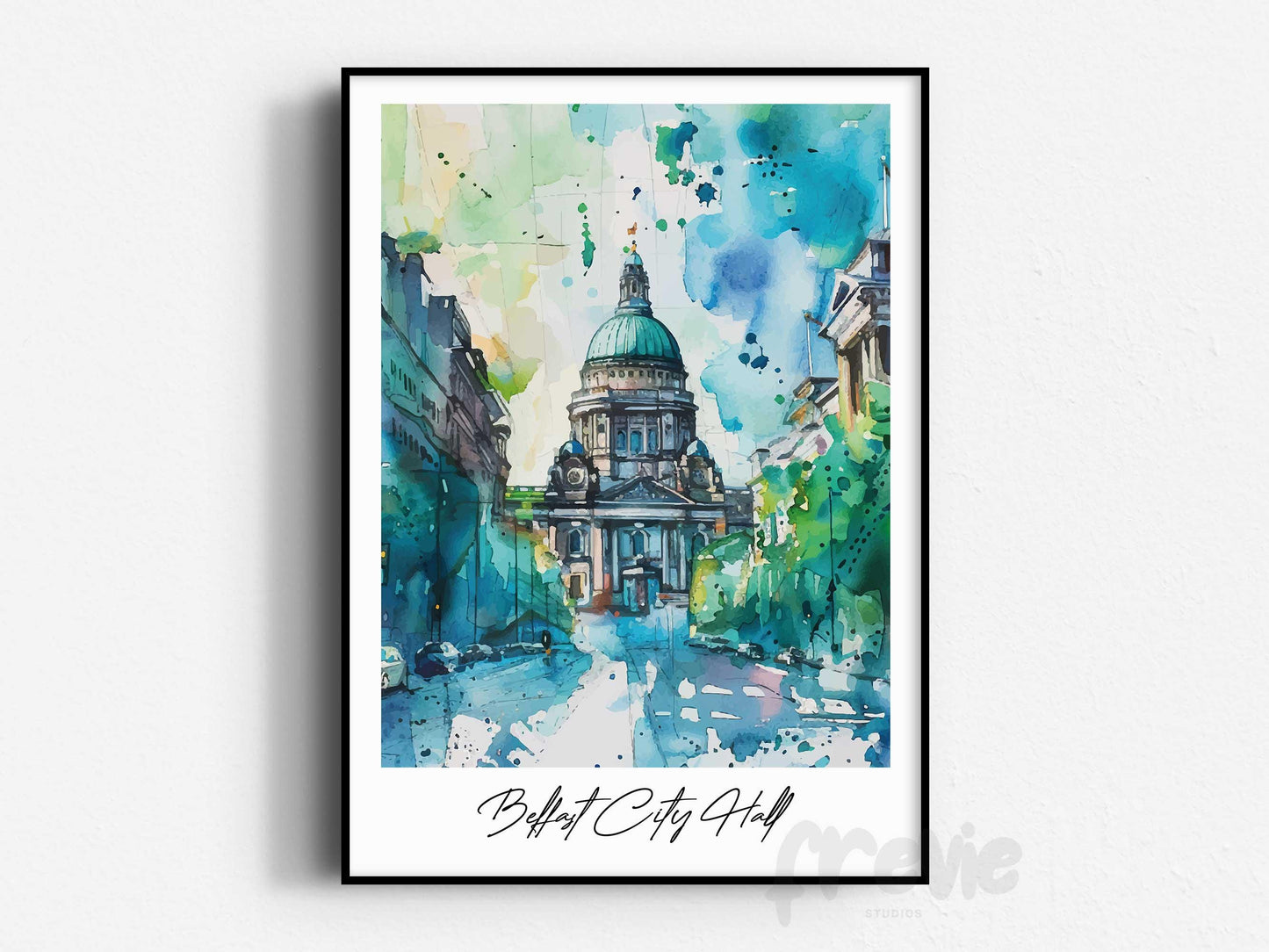 Belfast City Hall Travel Print, Frameless, Wall Art, Northern Ireland