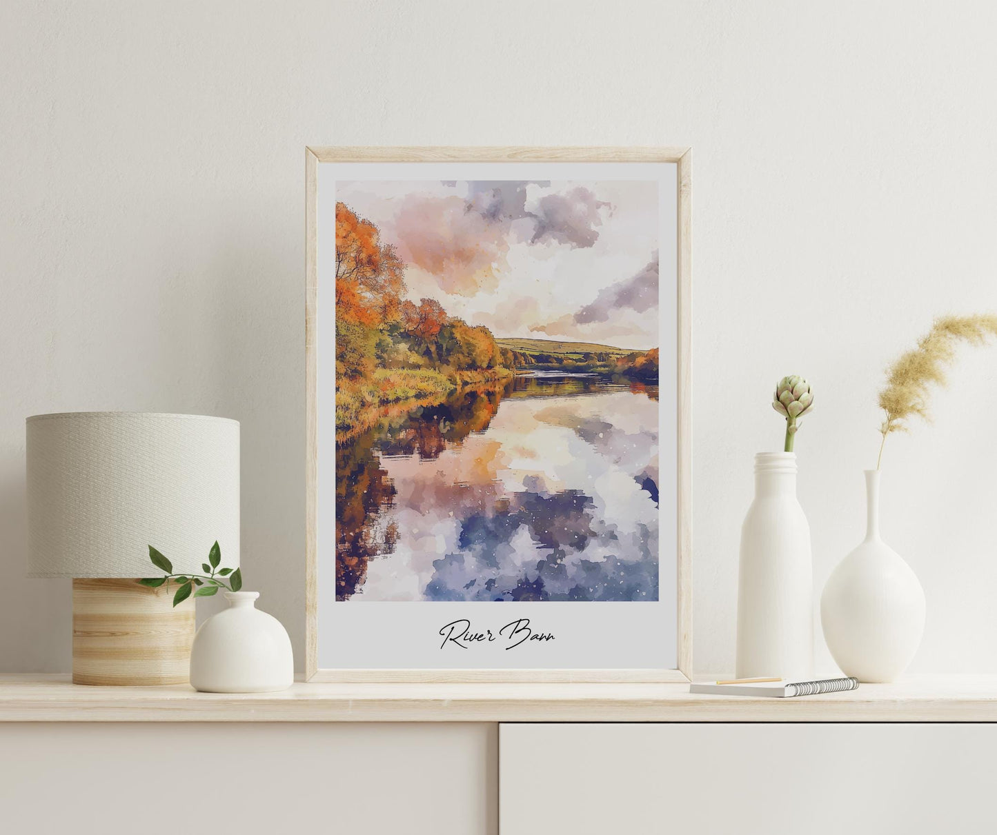 River Bann Travel Print, Frameless, Wall Art, Northern Ireland