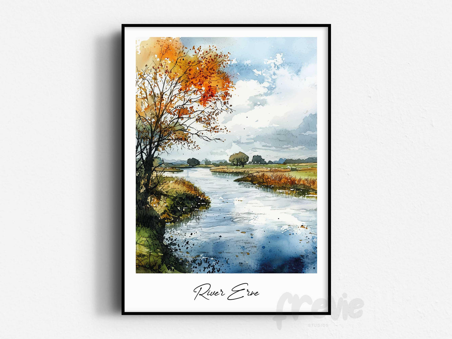 River Erne Travel Print, Frameless, Wall Art, Northern Ireland