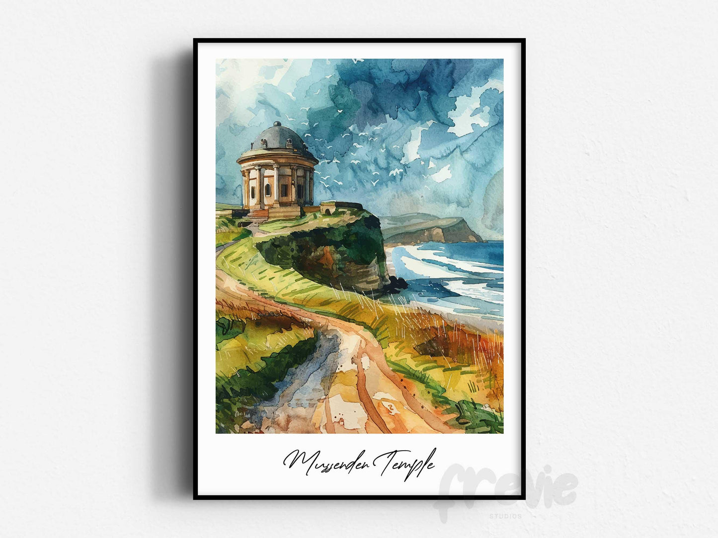 Mussenden Temple Travel Print, Frameless, Wall Art, Northern Ireland