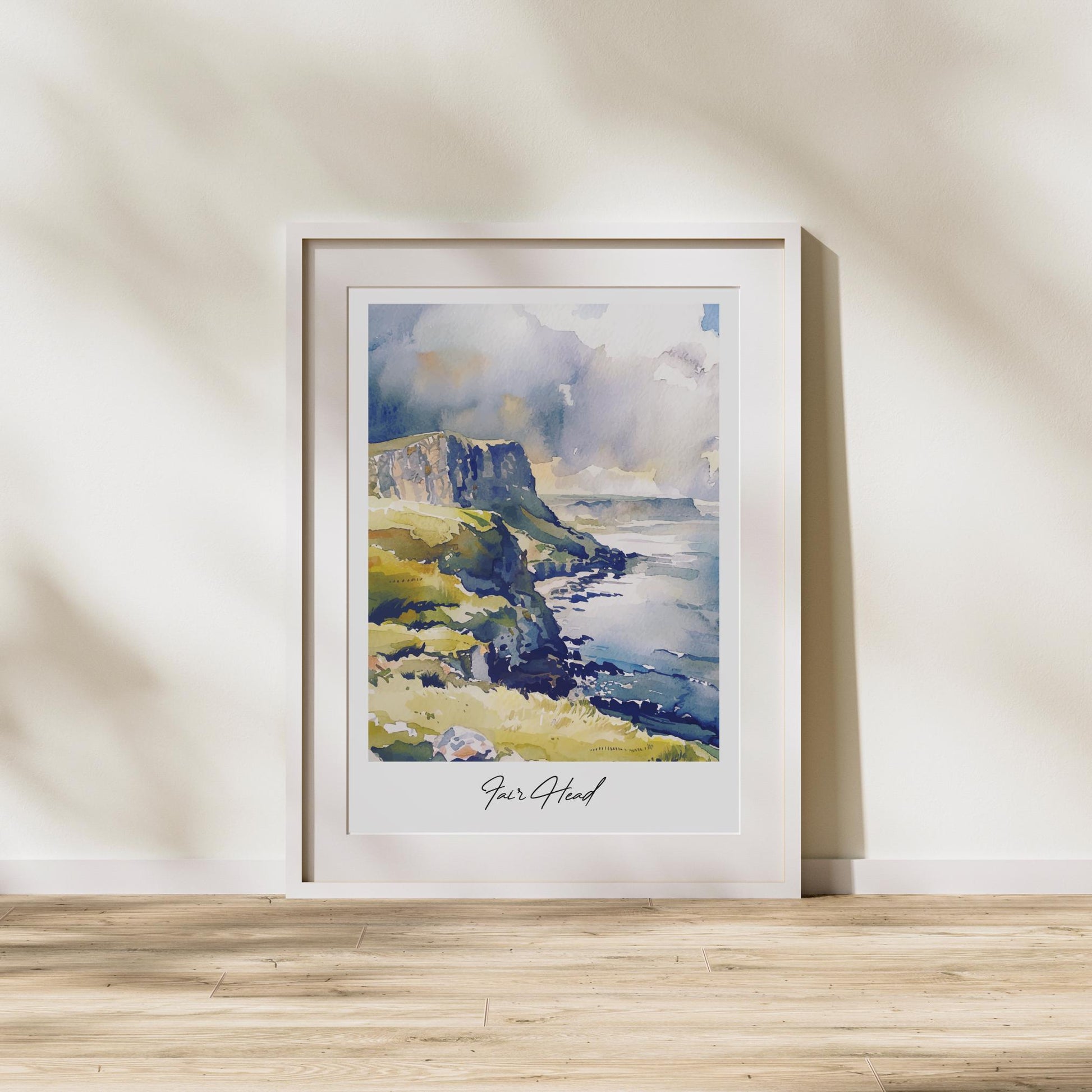 Fair Head Travel Print, Frameless, Wall Art, Northern Ireland