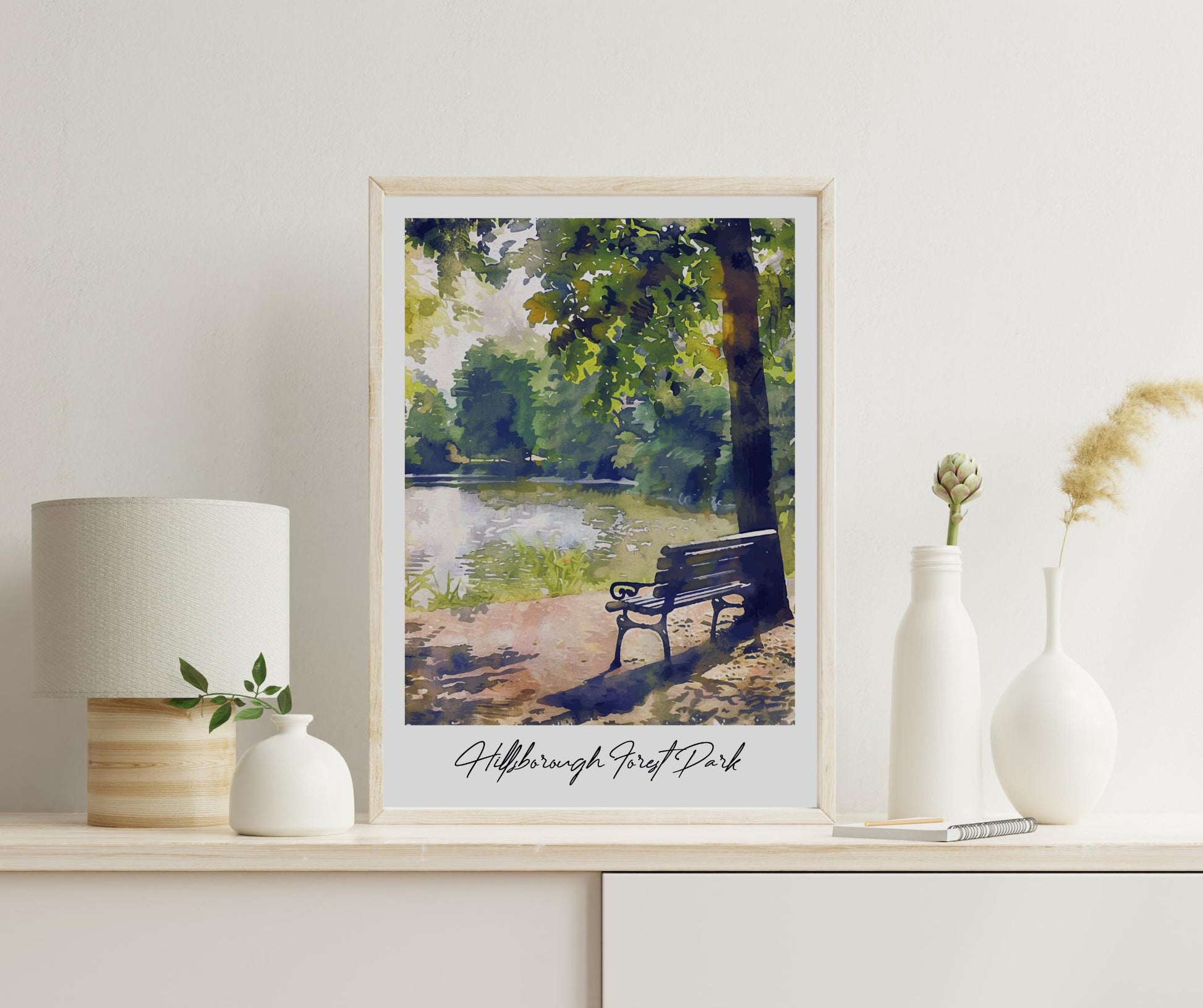 Hillsborough Forest Park Travel Print, Frameless, Wall Art, Northern Ireland