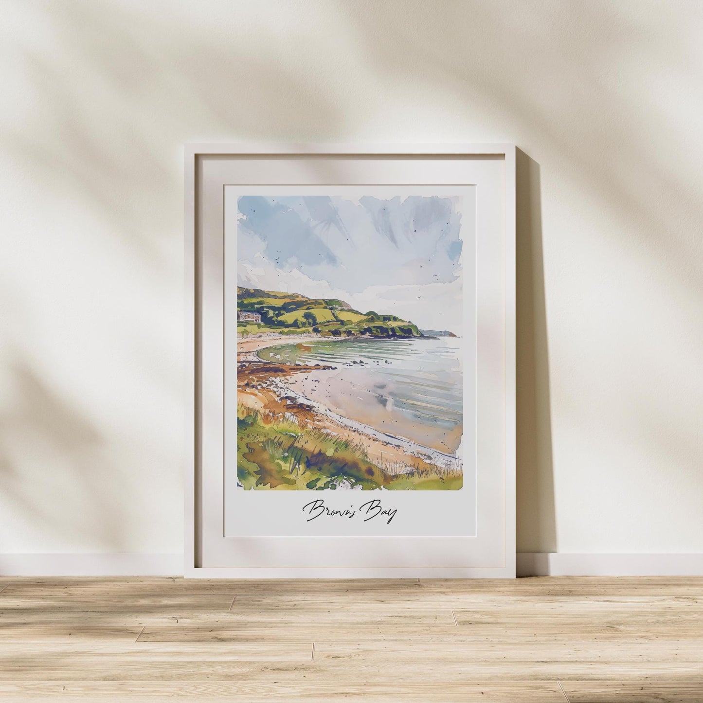 Browns Bay Islandmagee Travel Print, Frameless, Wall Art, Northern Ireland