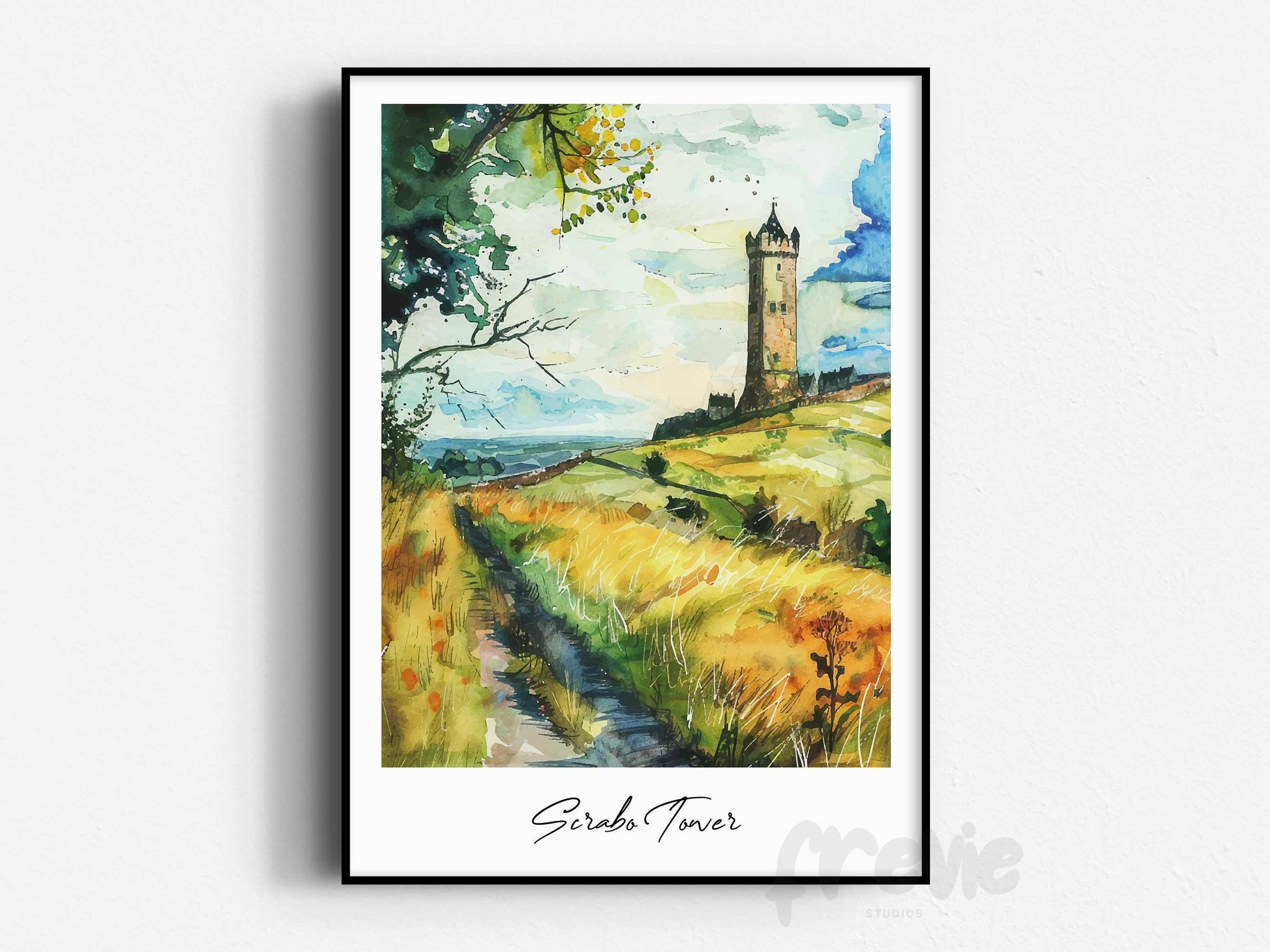 Scrabo Tower Travel Print, Frameless, Wall Art, Northern Ireland