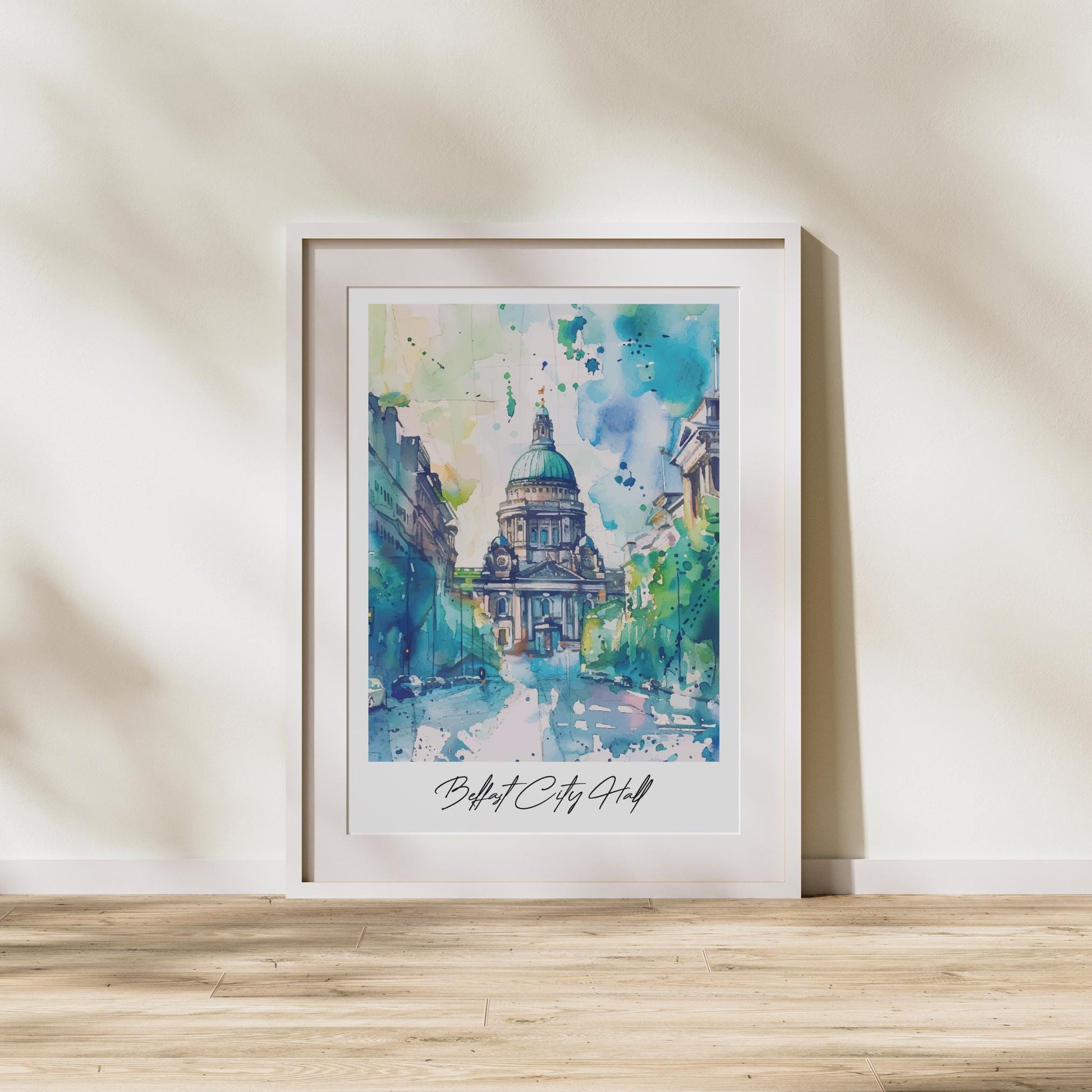 Belfast City Hall Travel Print, Frameless, Wall Art, Northern Ireland