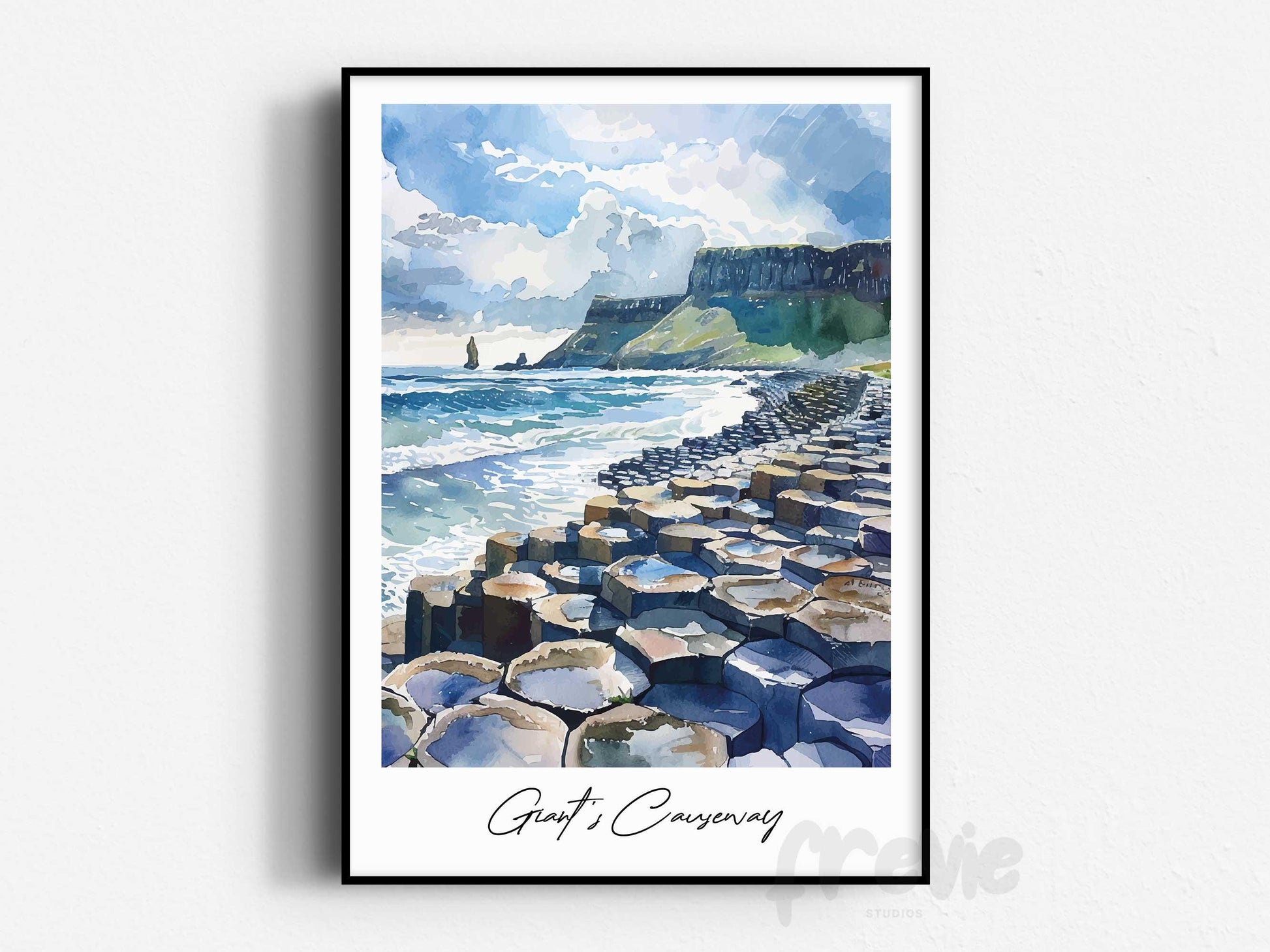 The Giant's Causeway Travel Print, Frameless, Wall Art, Northern Ireland