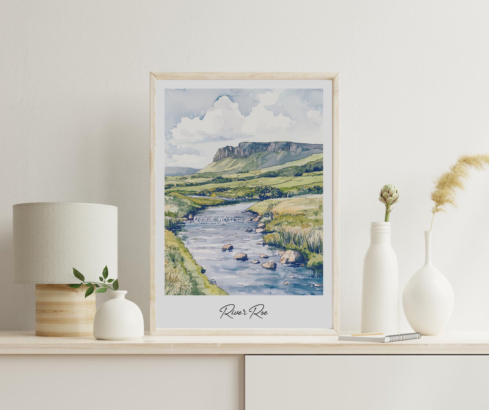 River Roe Travel Print, Frameless, Wall Art, Northern Ireland