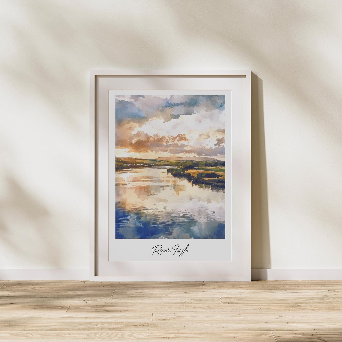 River Foyle Travel Print, Frameless, Wall Art, Northern Ireland