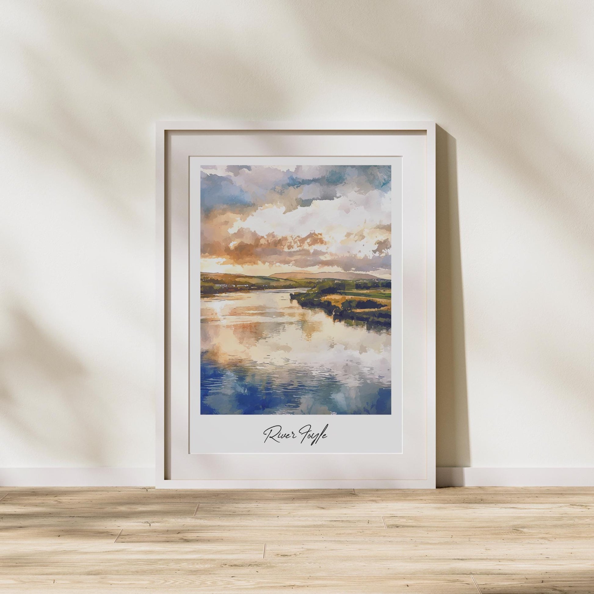 River Foyle Travel Print, Frameless, Wall Art, Northern Ireland