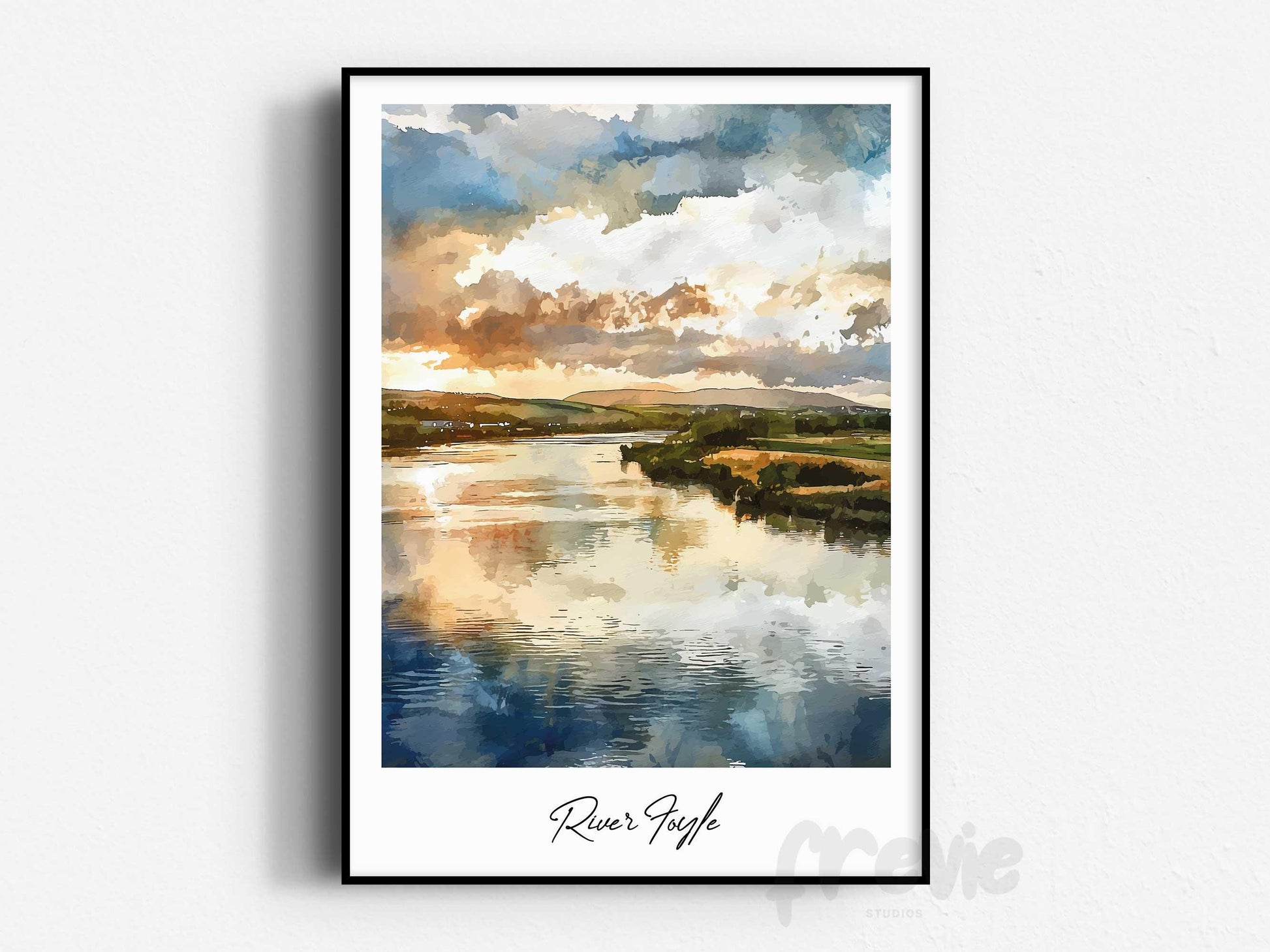 River Foyle Travel Print, Frameless, Wall Art, Northern Ireland