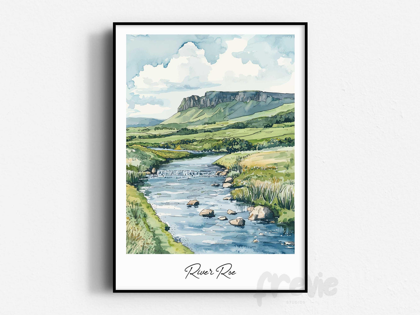 River Roe Travel Print, Frameless, Wall Art, Northern Ireland